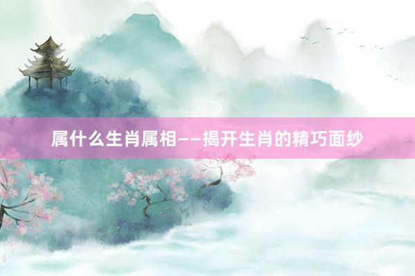 属什么生肖属相——揭开生肖的精巧面纱